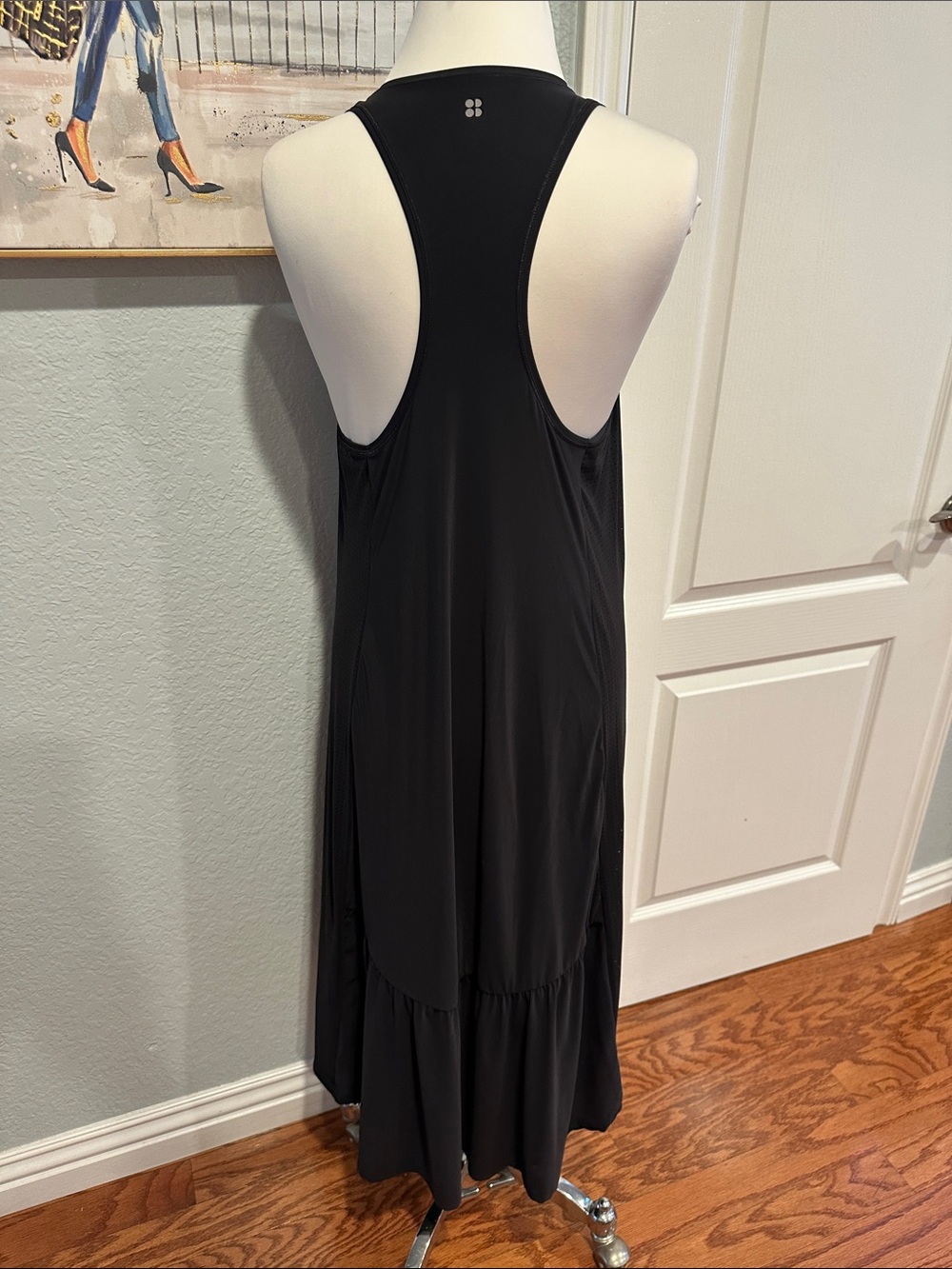 Sweaty Betty Black High-Low Racerback Tiered Midi Dress - Picture 4 of 7